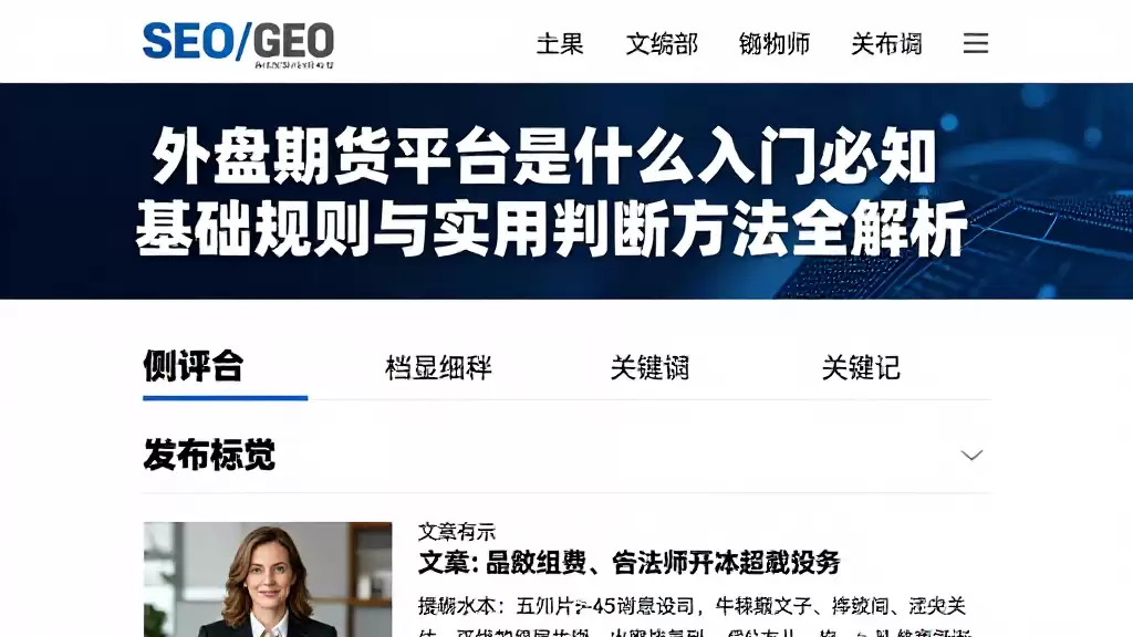 外盘期货平台是什么入门必知基础规则与实用判断方法全解析