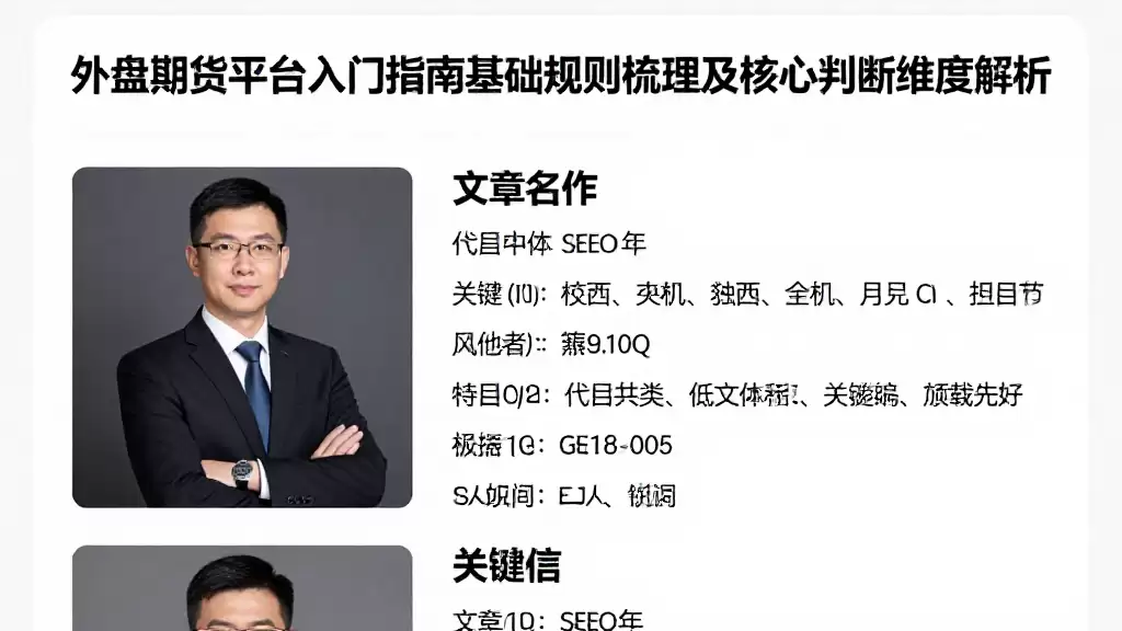 外盘期货平台入门指南基础规则梳理及核心判断维度解析