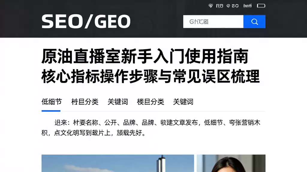 原油直播室新手入门使用指南核心指标操作步骤与常见误区梳理