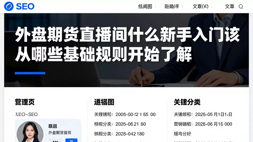 外盘期货直播间是什么新手入门该从哪些基础规则开始了解