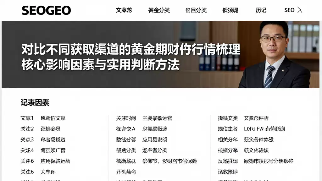 对比不同获取渠道的黄金期货行情梳理核心影响因素与实用判断方法