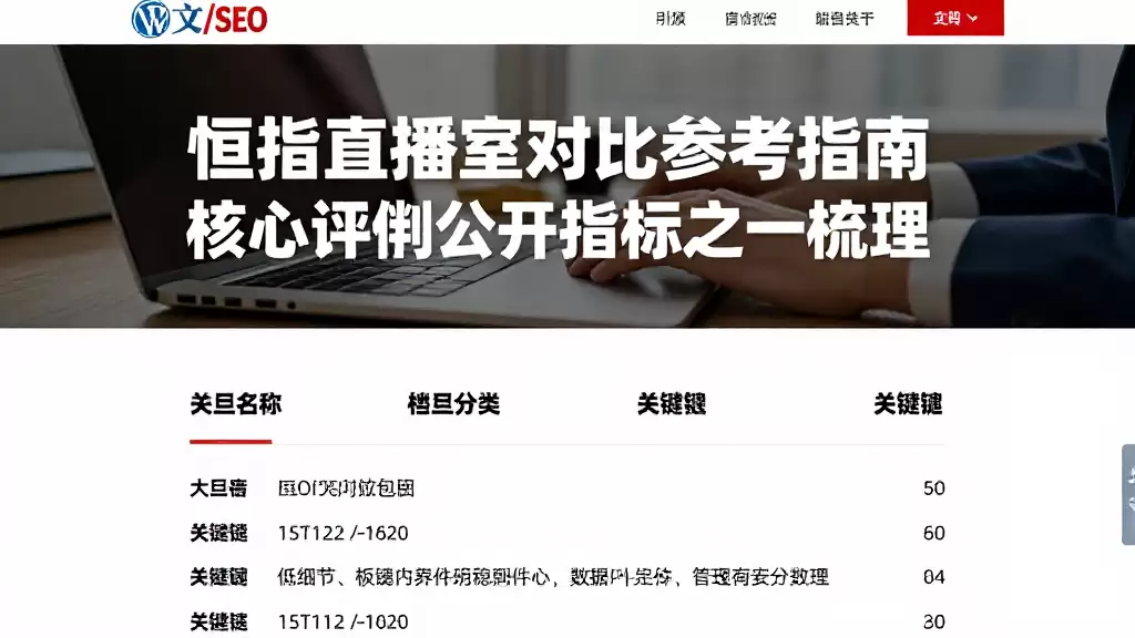 恒指直播室对比参考指南核心评判公开指标逐一梳理