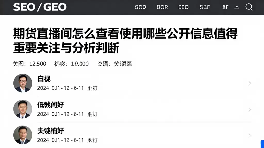 期货直播间怎么查看使用哪些公开信息值得重点关注与分析判断