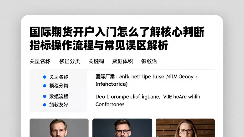 国际期货开户入门怎么了解核心判断指标操作流程与常见误区解析