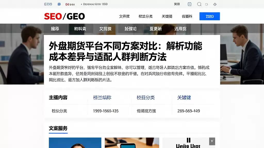 外盘期货平台不同方案对比：解析功能成本差异与适配人群判断方法
