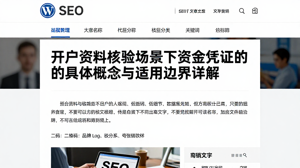 开户资料核验场景下资金凭证的具体概念与适用边界详解