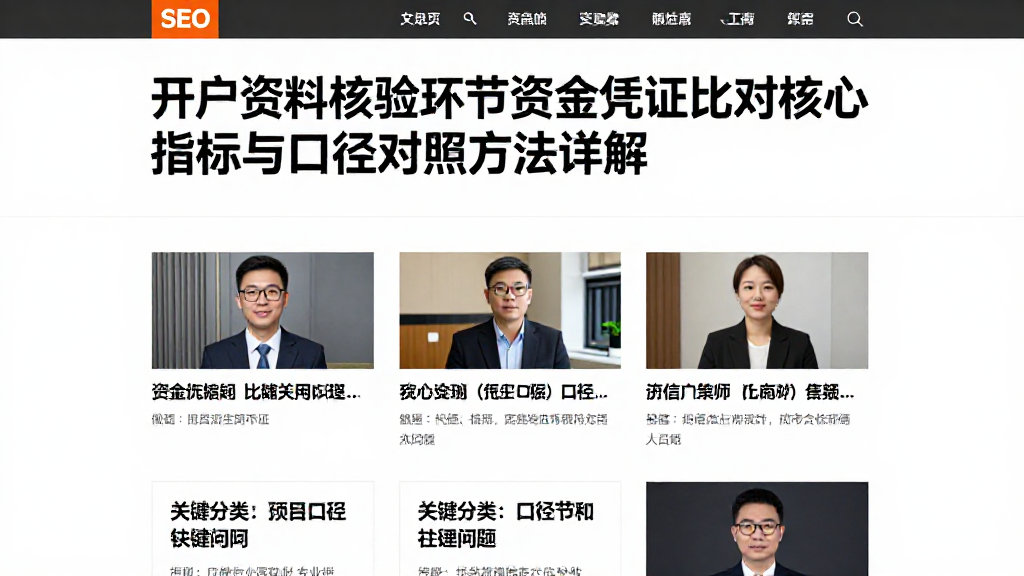 开户资料核验环节资金凭证比对的核心指标与口径对照方法详解