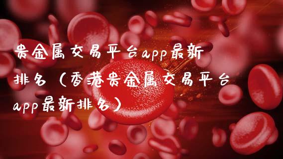 贵金属交易平台app最新排名（香港贵金属交易平台app最新排名）