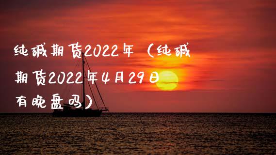 纯碱期货2022年（纯碱期货2022年4月29日有晚盘吗）