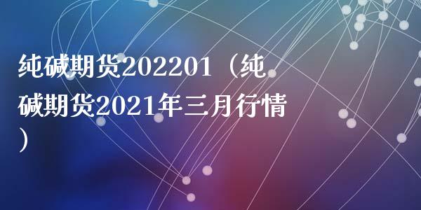 纯碱期货202201（纯碱期货2021年三月行情）