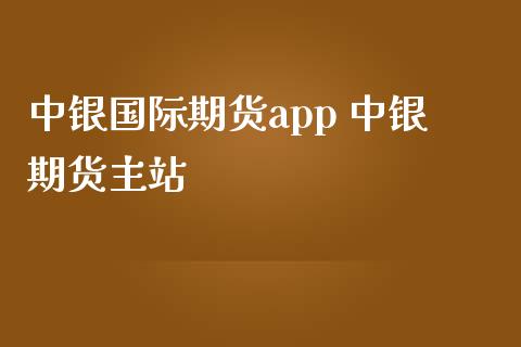 中银国际期货app 中银期货主站