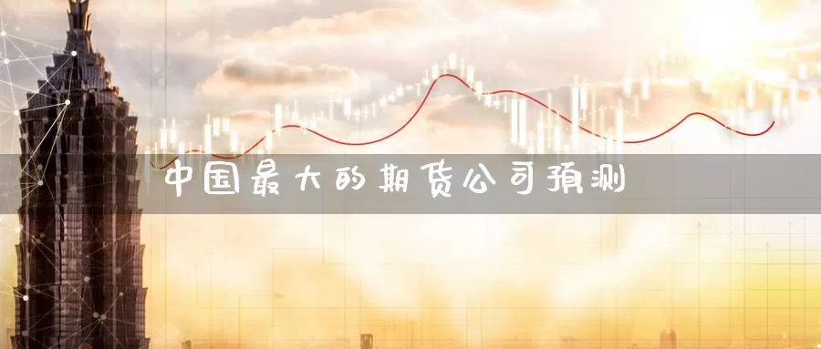 中国最大的期货公司预测